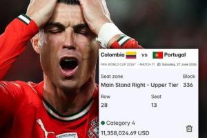 FIFA官方平臺有一張世界杯哥倫比亞vs葡萄牙門票，售價1100萬美元