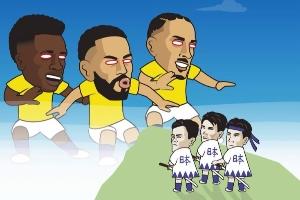 今日趣圖：日本武士vs熱情桑巴！足球小將照進現實了
