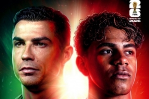 跨時代的交鋒！FIFA曬海報預熱西葡大戰：41歲C羅PK18歲亞馬爾